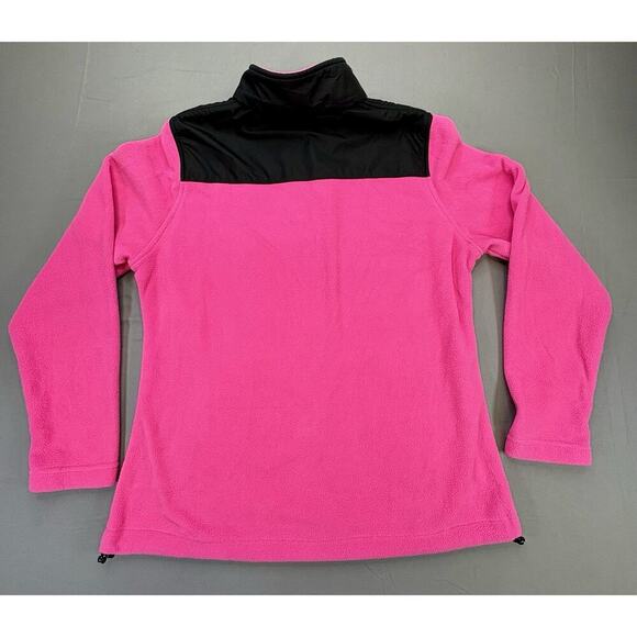 New Balance Womens L Hot Pink Full Front Zip Fleece Jacket Pockets RN130893 - Picture 2 of 8